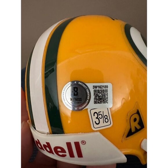 Davante Adams signed autographed Green Bay Packers Mini Helmet Beckett Witness - Picture 3 of 6